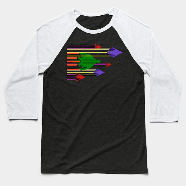 Spaceships Baseball T-Shirt by hallb